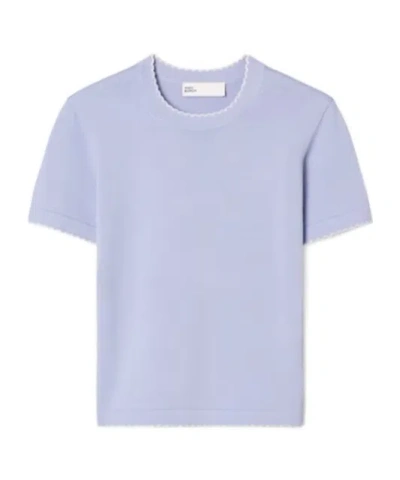 TORY BURCH SCALLOPED WOOL TOP