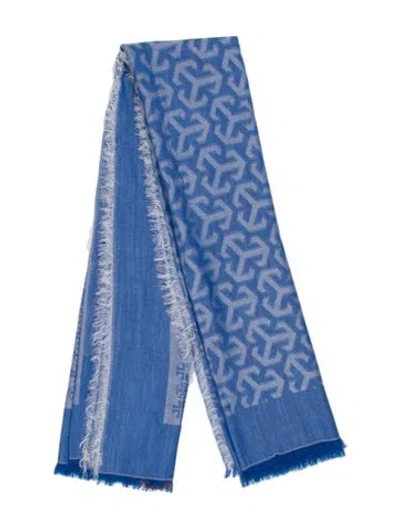 Pre-owned Tory Burch Scarf In Blue