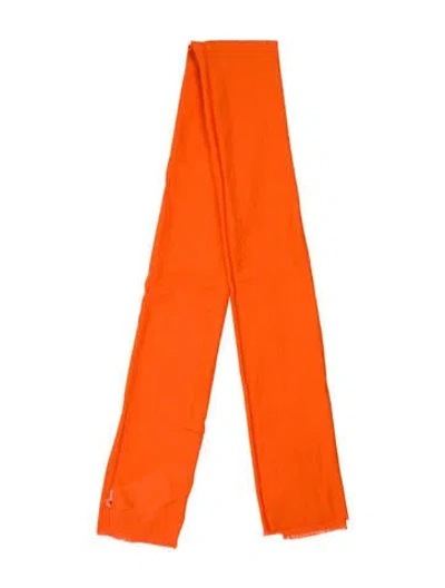 Pre-owned Tory Burch Scarf In Orange
