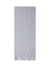 Tory Burch Scarf With Geometric Pattern In Gray
