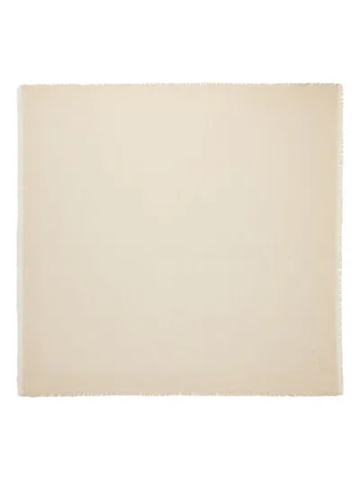 Tory Burch T Monogram Jacquard Traveler Scarf In Ivory