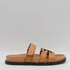 Tory Burch Sport Slide Leather Sandals In Ginger
