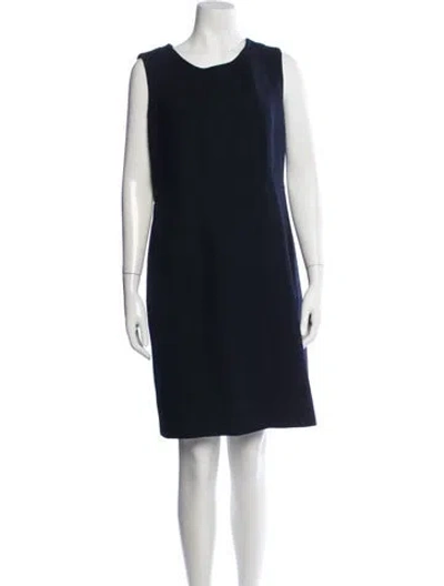 Pre-owned Tory Burch Scoop Neck Knee-length Dress In Blue