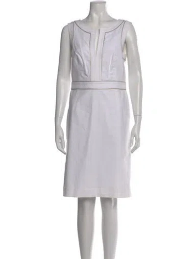 Pre-owned Tory Burch Scoop Neck Knee-length Dress In Multi
