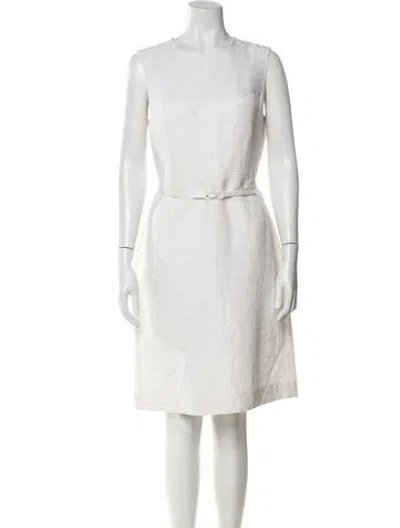 Pre-owned Tory Burch Scoop Neck Knee-length Dress In Neutral