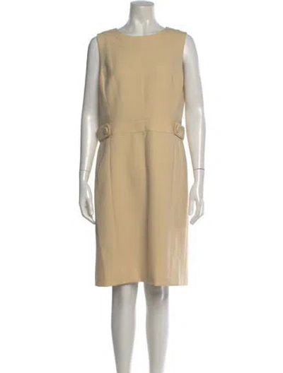 Pre-owned Tory Burch Scoop Neck Knee-length Dress In Neutral
