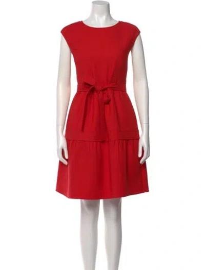 Pre-owned Tory Burch Scoop Neck Knee-length Dress In Red