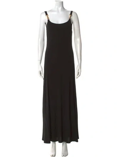 Pre-owned Tory Burch Scoop Neck Long Dress In Black