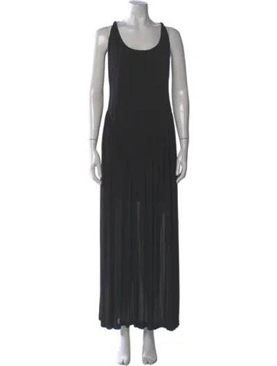 Pre-owned Tory Burch Scoop Neck Long Dress W/ Tags In Gray