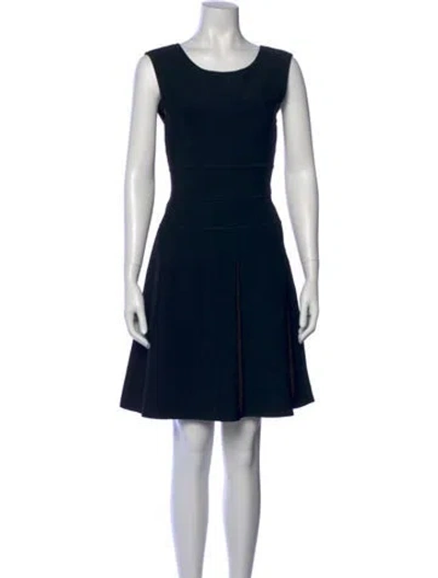 Pre-owned Tory Burch Scoop Neck Mini Dress In Black