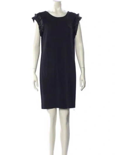 Pre-owned Tory Burch Scoop Neck Mini Dress In Blue