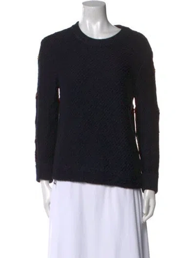 Pre-owned Tory Burch Scoop Neck Sweater In Black