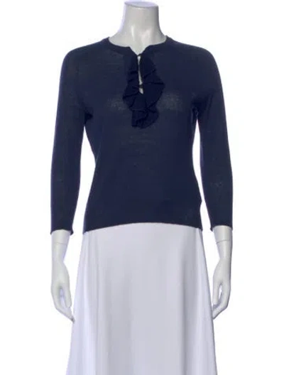 Pre-owned Tory Burch Scoop Neck Sweater In Black
