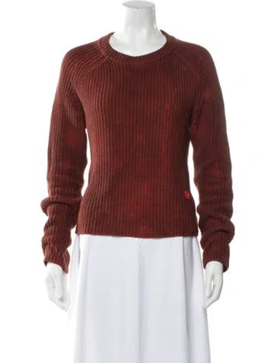 Pre-owned Tory Burch Scoop Neck Sweater In Burgundy
