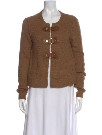 Pre-owned Tory Burch Scoop Neck Sweater In Neutral