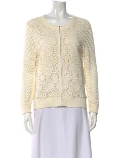 Pre-owned Tory Burch Scoop Neck Sweater In Neutral