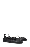 Tory Burch Scrunch Ballet Flat In Perfect Black/perfect Black