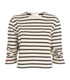 Tory Burch Scrunched-sleeve Striped T-shirt