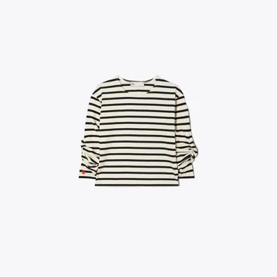 TORY BURCH SCRUNCHED SLEEVE T-SHIRT