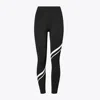 Tory Burch Sculpt Diagonal Chevron Legging In Sport Black