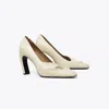 Tory Burch 90mm Sculpted Peep-toe Pumps In Neutral