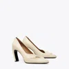 Tory Burch 90mm Sculpted Peep-toe Pumps In Stone Sand