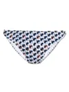 Tory Burch Printed Pearls Bikini Bottom In Blue Candy Dots