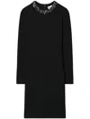 Tory Burch Sequin-collared Wool Sweater Dress In Black