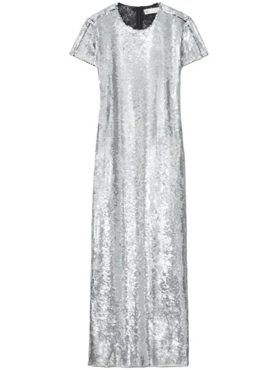 TORY BURCH SEQUIN-EMBELLISHED T-SHIRT DRESS