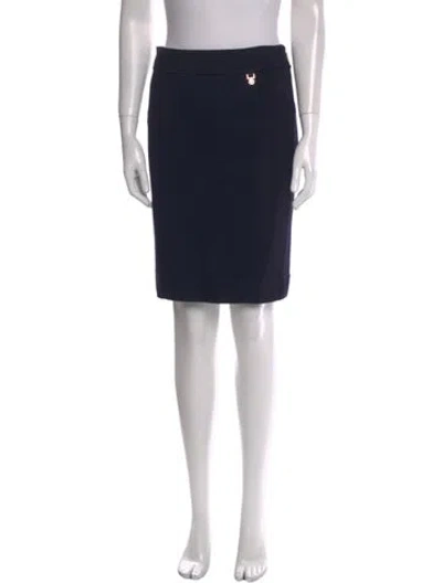 Pre-owned Tory Burch Sequin Embellishments Knee-length Skirt In Blue