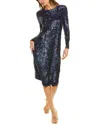 Tory Burch Sequin Midi Dress In Blue