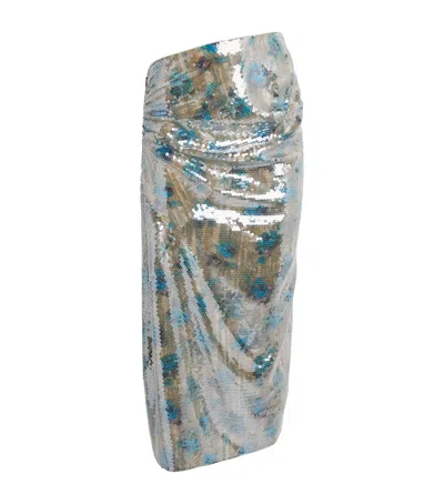 Tory Burch Sequin Midi Skirt In Neutral