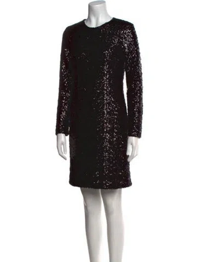 Pre-owned Tory Burch Sequin Mini Dress In Black