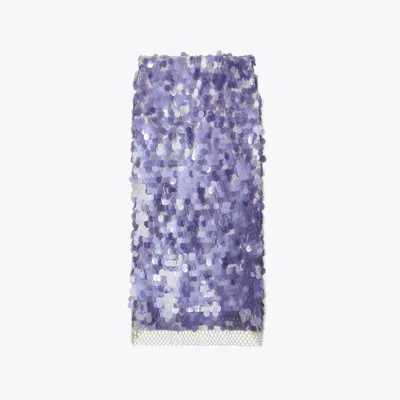Tory Burch Sequined Skirt In Blue