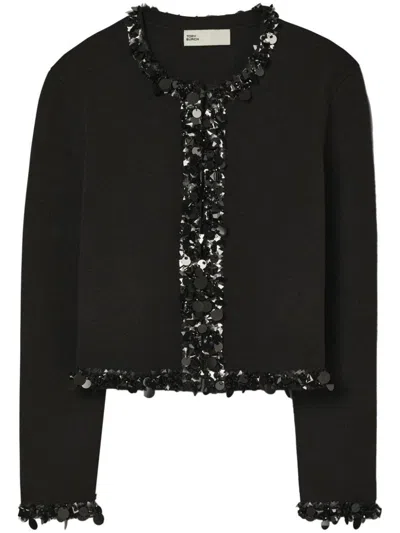 TORY BURCH TORY BURCH SEQUINED WOOL CARIDGAN