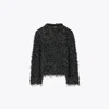 Tory Burch Tinsel Tweed Jacket In Black