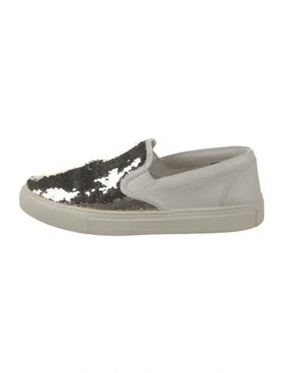 Pre-owned Tory Burch Sequins Colorblock Pattern Flats In Gold