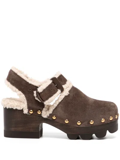 TORY BURCH SHEARLING CLOGS