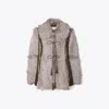 Tory Burch Shearling Jacket In Neutral