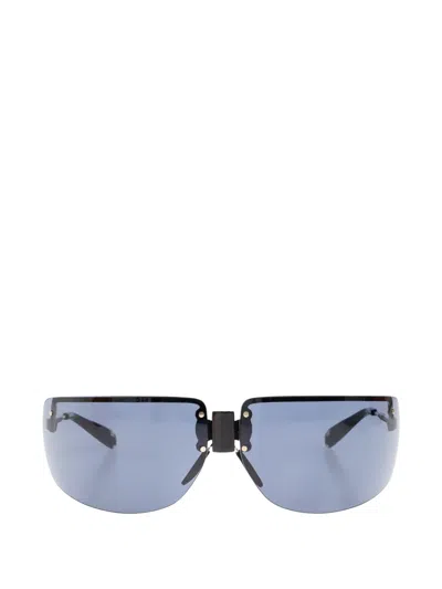 Tory Burch Shield Runway Sunglasses In Blue