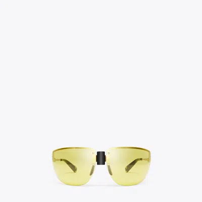Tory Burch Shield Runway Sunglasses In Brown