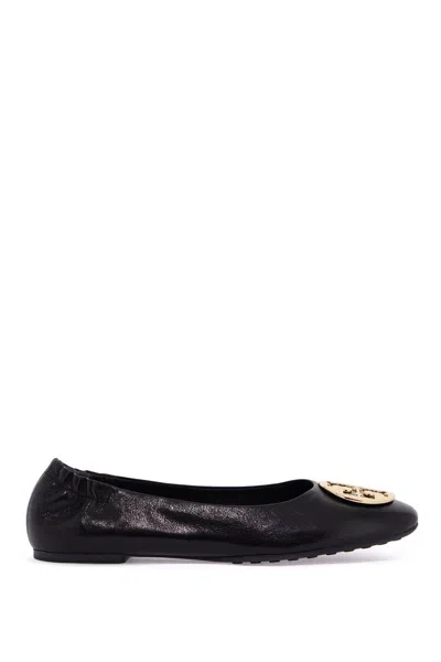 Tory Burch 'shiny Leather Claire Baller In Black