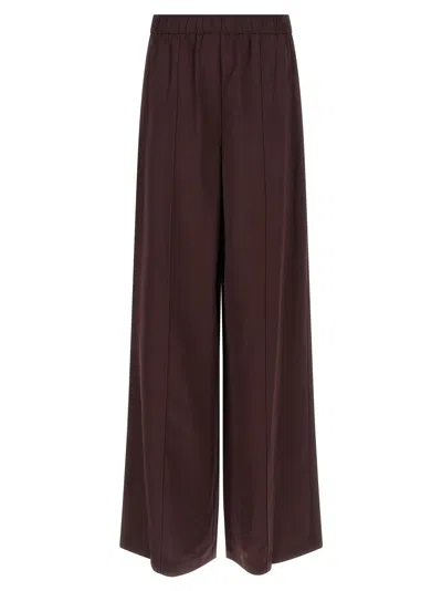 Tory Burch Shiny Pants In Burgundy