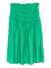 Tory Burch Smocked Viscose Skirt In Green