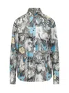 Tory Burch Silk Twill Printed Shirt In Multi