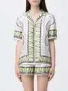 Tory Burch Silk Camp Shirt With Cockatoo Print For Women In Multi