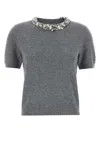 Tory Burch Grey Cashmere Sweater In Gray