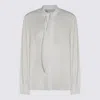 Tory Burch Georgette Bow Blouse Shirts White In White