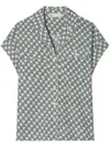Tory Burch Short-sleeve Zebra Shirt In Multicolour