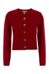 Tory Burch Cashmere Button Cardigan In Red